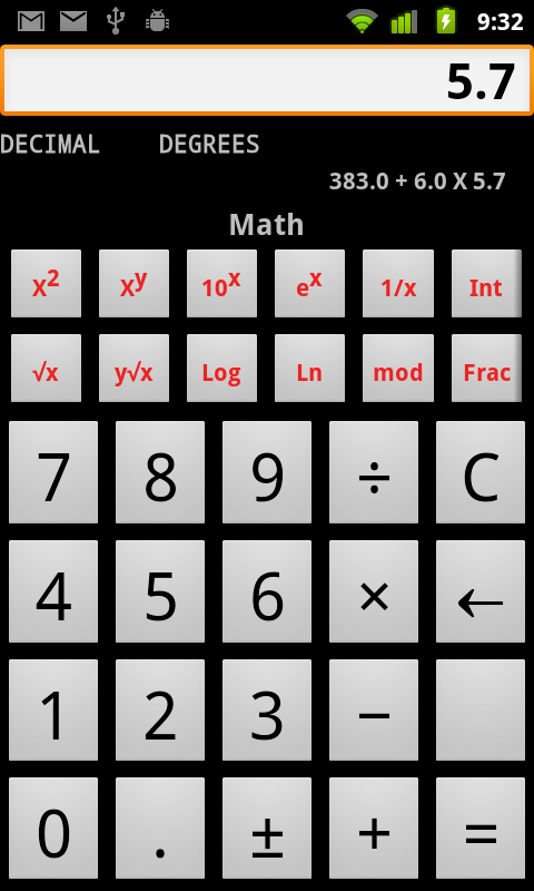 J-Calc Calculator app for Android screenshot