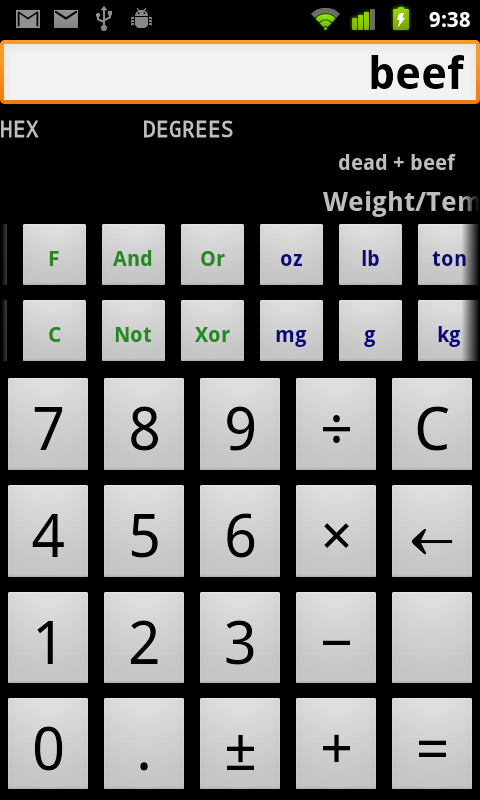 J-Calc Calculator app for Android screenshot